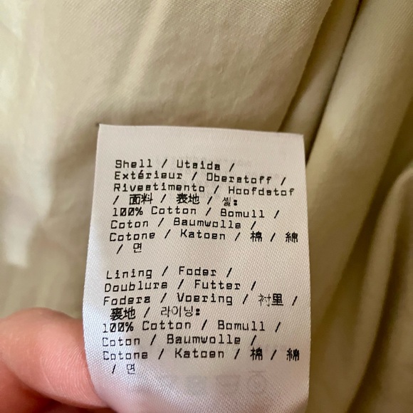 NWT Filippa K Cotton Zip Jacket Beige Minimalist Neutral Utility EU 34 US 2 - Picture 9 of 9